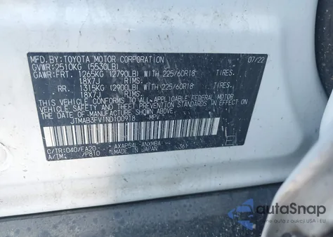 2022 Toyota Rav4 Prime Se z USA, uszkodzony, nr VIN JTMAB3FV1ND100918